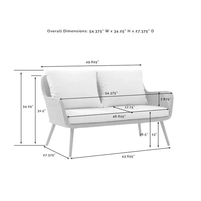 Virasat Outdoor Sofa Set: 2-Seater, 2 Single Seats & Center Table (Brown + Beige)
