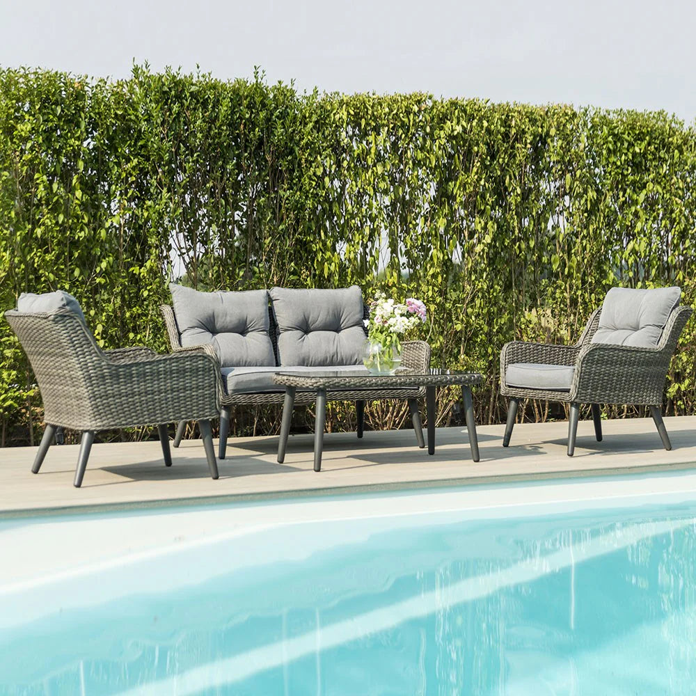 Virasat Outdoor Sofa Set 2 Seater, 2 Single Seater and 1 Center Table (Grey)-VIRASAT FURNITURE & FURNISHING