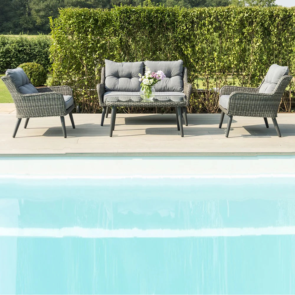 Virasat Outdoor Sofa Set 2 Seater, 2 Single Seater and 1 Center Table (Grey)-VIRASAT FURNITURE & FURNISHING