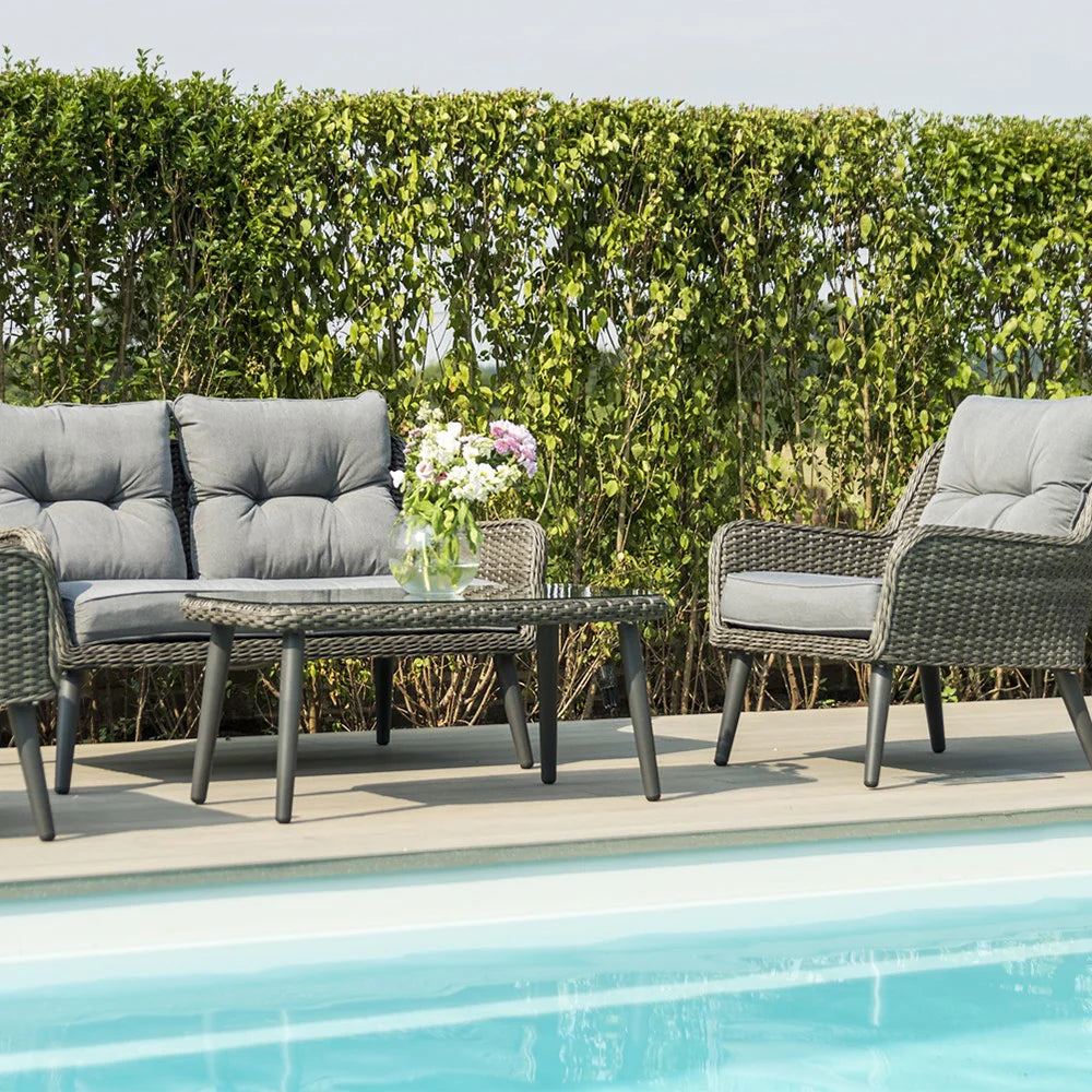 Virasat Fiorentino Outdoor Sofa Set 2 Seater , 2 Single seater and 1 Center Table (Grey)