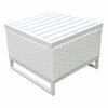Virasat Outdoor Sofa Set 2 Single seater and 1 Center Table (White + Light Blue)-VIRASAT FURNITURE & FURNISHING