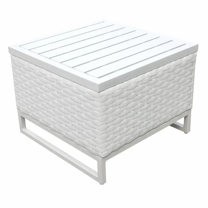 Virasat Outdoor Sofa Set 2 Single seater and 1 Center Table (White + Light Blue)-VIRASAT FURNITURE & FURNISHING
