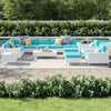 Virasat Outdoor Sofa Set 7 Seater, 2 Single Seater and 1 Center Table, 1 Side Table With 2 Ottoman Set (White)-VIRASAT FURNITURE & FURNISHING