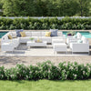 Virasat Outdoor Sofa Set 7 Seater, 2 Single Seater and 1 Center Table, 1 Side Table With 2 Ottoman Set (White)-VIRASAT FURNITURE & FURNISHING
