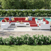 Virasat Outdoor Sofa Set 7 Seater, 2 Single Seater and 1 Center Table, 1 Side Table With 2 Ottoman Set (White)-VIRASAT FURNITURE & FURNISHING