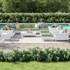 Virasat Outdoor Sofa Set 7 Seater, 2 Single Seater and 1 Center Table, 1 Side Table With 2 Ottoman Set (White)-VIRASAT FURNITURE & FURNISHING