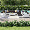 Virasat Outdoor Sofa Set 7 Seater, 2 Single Seater and 1 Center Table, 1 Side Table With 2 Ottoman Set (White)-VIRASAT FURNITURE & FURNISHING