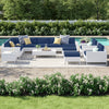 Virasat Outdoor Sofa Set 7 Seater, 2 Single Seater and 1 Center Table, 1 Side Table With 2 Ottoman Set (White)-VIRASAT FURNITURE & FURNISHING