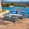 Virasat Outdoor 2 seater Sofa and 1 Center Table (Dark Grey + White)-VIRASAT FURNITURE & FURNISHING