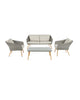 Virasat Outdoor Garden Balcony Sofa Set 2 Seater, 2 Single Seater and 1 Center Table Set (Gray + Beige)-VIRASAT FURNITURE & FURNISHING