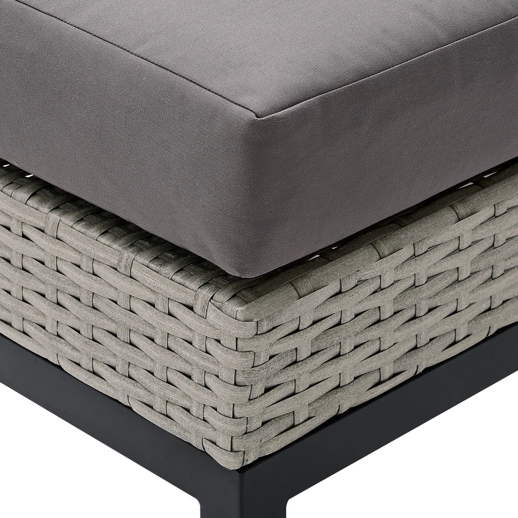 Virasat Outdoor Garden Balcony Sofa Set 2 Seater, 2 Single Seater and Ottoman Set (Grey)-VIRASAT FURNITURE & FURNISHING