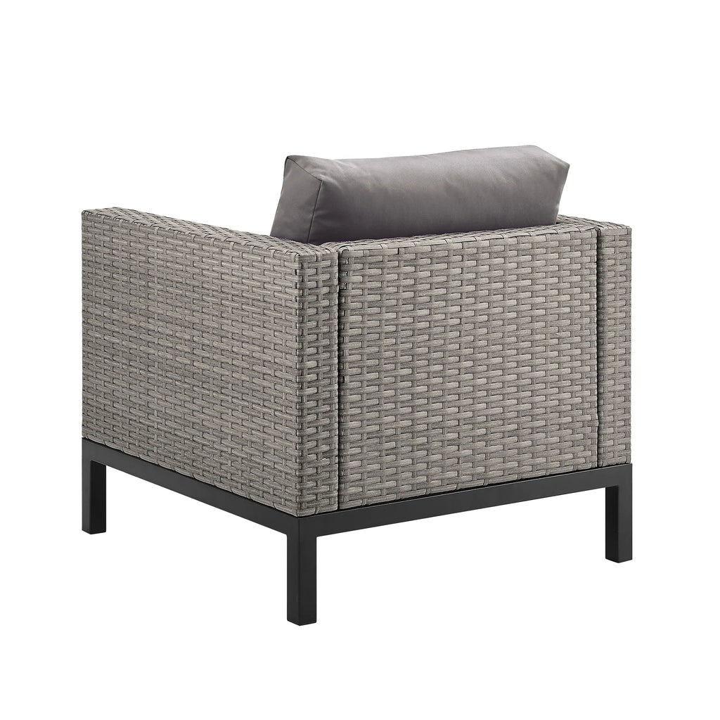 Virasat Outdoor Garden Balcony Sofa Set 2 Seater, 2 Single Seater and Ottoman Set (Grey)-VIRASAT FURNITURE & FURNISHING