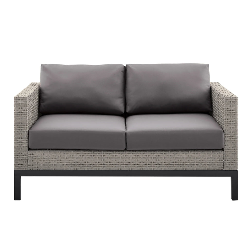Virasat Outdoor Garden Balcony Sofa Set 2 Seater, 2 Single Seater and Ottoman Set (Grey)-VIRASAT FURNITURE & FURNISHING
