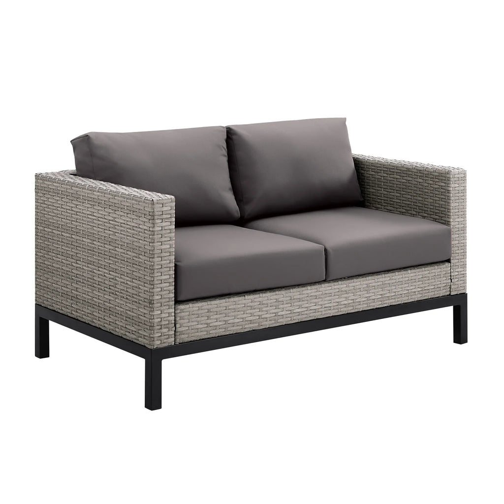 Virasat Outdoor Garden Balcony Sofa Set 2 Seater, 2 Single Seater and Ottoman Set (Grey)-VIRASAT FURNITURE & FURNISHING