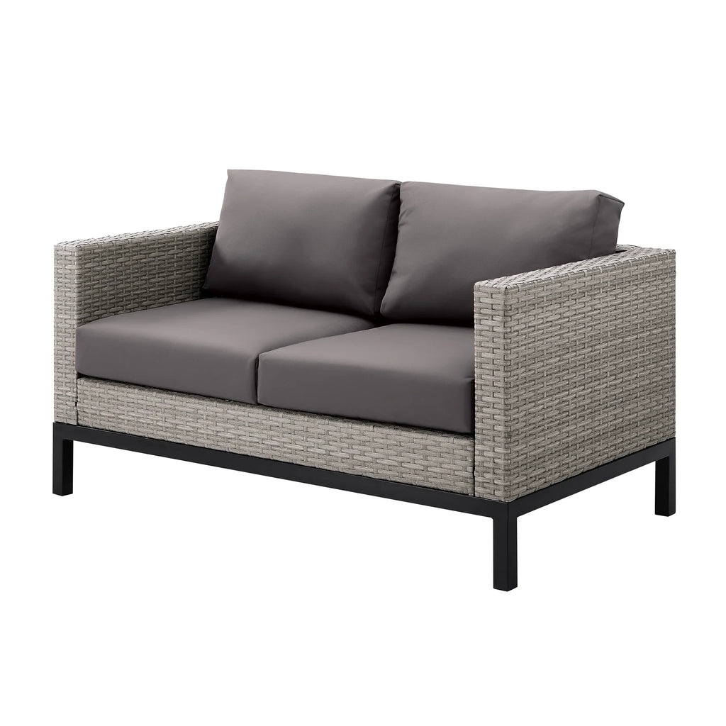 Virasat Outdoor Garden Balcony Sofa Set 2 Seater, 2 Single Seater and Ottoman Set (Grey)-VIRASAT FURNITURE & FURNISHING