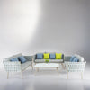 VIRASAT FURNITURE OUTDOOR ROPE SOFA SET 7-SEATER WITH CENTER TABLE (GREY)