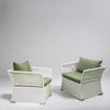 Virasat Outdoor Sofa Set 2 Seater, 2 Single Seater and 1 Center Table (White + Green)-VIRASAT FURNITURE & FURNISHING