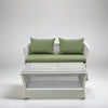 Virasat Outdoor Sofa Set 2 Seater, 2 Single Seater and 1 Center Table (White + Green)-VIRASAT FURNITURE & FURNISHING