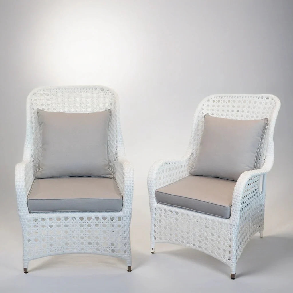 Virasat Outdoor Sofa Set 2 Seater, 2 Single Seater and 1 Center Table (White)-VIRASAT FURNITURE & FURNISHING