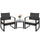 Virasat Outdoor Patio Seating Set 2 Chairs and 1 Table Set (Black)-VIRASAT FURNITURE & FURNISHING