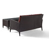 Virasat Outdoor 2 seater Sofa and 1 Center Table (Dark Brown + Red)-VIRASAT FURNITURE & FURNISHING