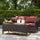 Virasat Outdoor 2 seater Sofa and 1 Center Table (Dark Brown + Red)-VIRASAT FURNITURE & FURNISHING