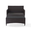 Virasat Outdoor 2 seater Sofa and 1 Center Table (Dark Brown + Red)-VIRASAT FURNITURE & FURNISHING