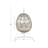 Virasat Single Seater Hanging Swing With Stand For Balcony , Garden (Cream) Braided & Rope-VIRASAT FURNITURE & FURNISHING