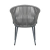 Virasat Outdoor Patio Seating Set 2 Chairs and 1 Table Set (Grey) Braided & Rope-VIRASAT FURNITURE & FURNISHING