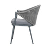 Virasat Outdoor Patio Seating Set 2 Chairs and 1 Table Set (Grey) Braided & Rope-VIRASAT FURNITURE & FURNISHING