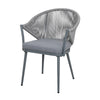Virasat Outdoor Patio Seating Set 2 Chairs and 1 Table Set (Grey) Braided & Rope-VIRASAT FURNITURE & FURNISHING