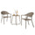 Virasat Outdoor Patio Seating Set 2 Chairs and 1 Table Set (Brown)-VIRASAT FURNITURE & FURNISHING