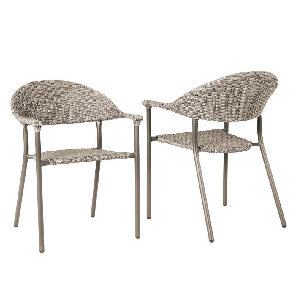 Virasat Outdoor Patio Seating Set 2 Chairs and 1 Table Set (Brown)-VIRASAT FURNITURE & FURNISHING
