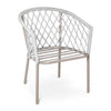 Virasat Outdoor Patio Seating Set 2 Chairs and 1 Table Set (Silver + Beige) Braided & Rope-VIRASAT FURNITURE & FURNISHING