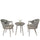 Virasat Outdoor Patio Seating Set 2 Chairs and 1 Table Set (Grey) Braided & Rope-VIRASAT FURNITURE & FURNISHING