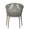 Virasat Outdoor Patio Seating Set 2 Chairs and 1 Table Set (Grey) Braided & Rope-VIRASAT FURNITURE & FURNISHING