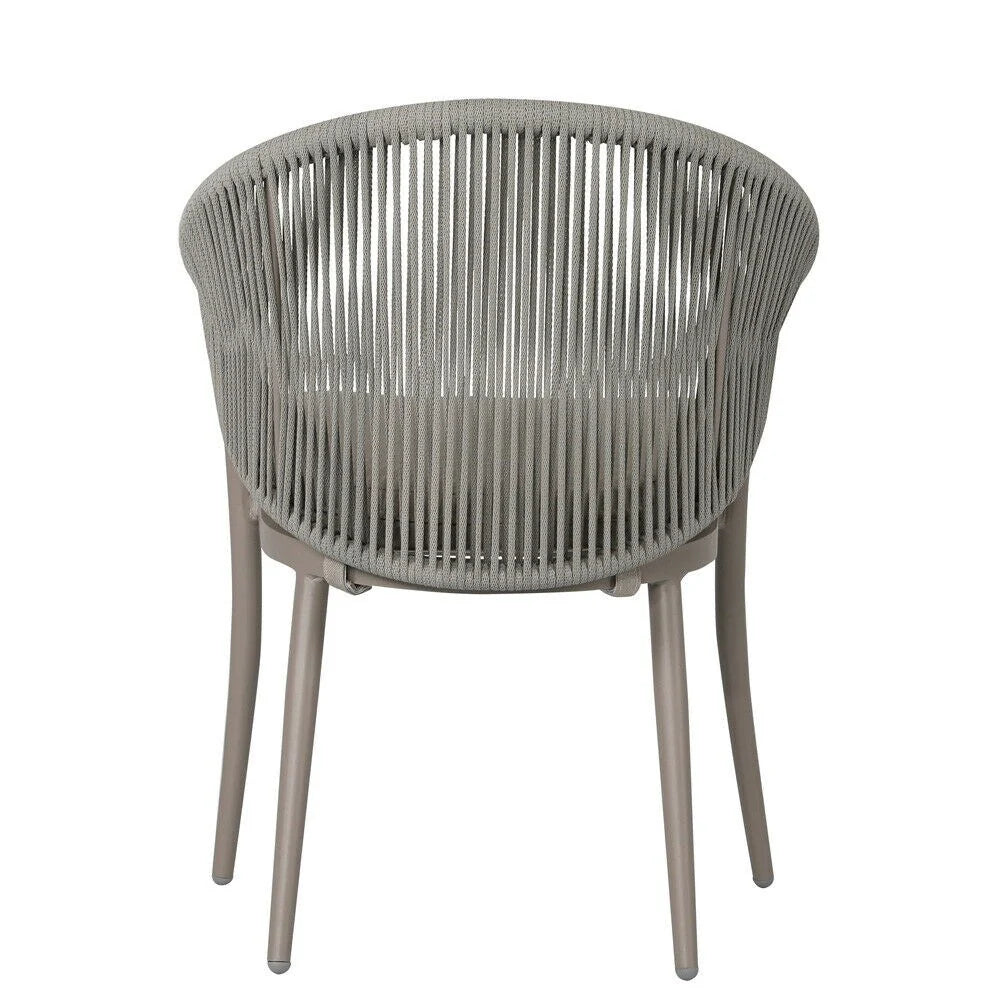 Virasat Outdoor Patio Seating Set 2 Chairs and 1 Table Set (Grey) Braided & Rope-VIRASAT FURNITURE & FURNISHING