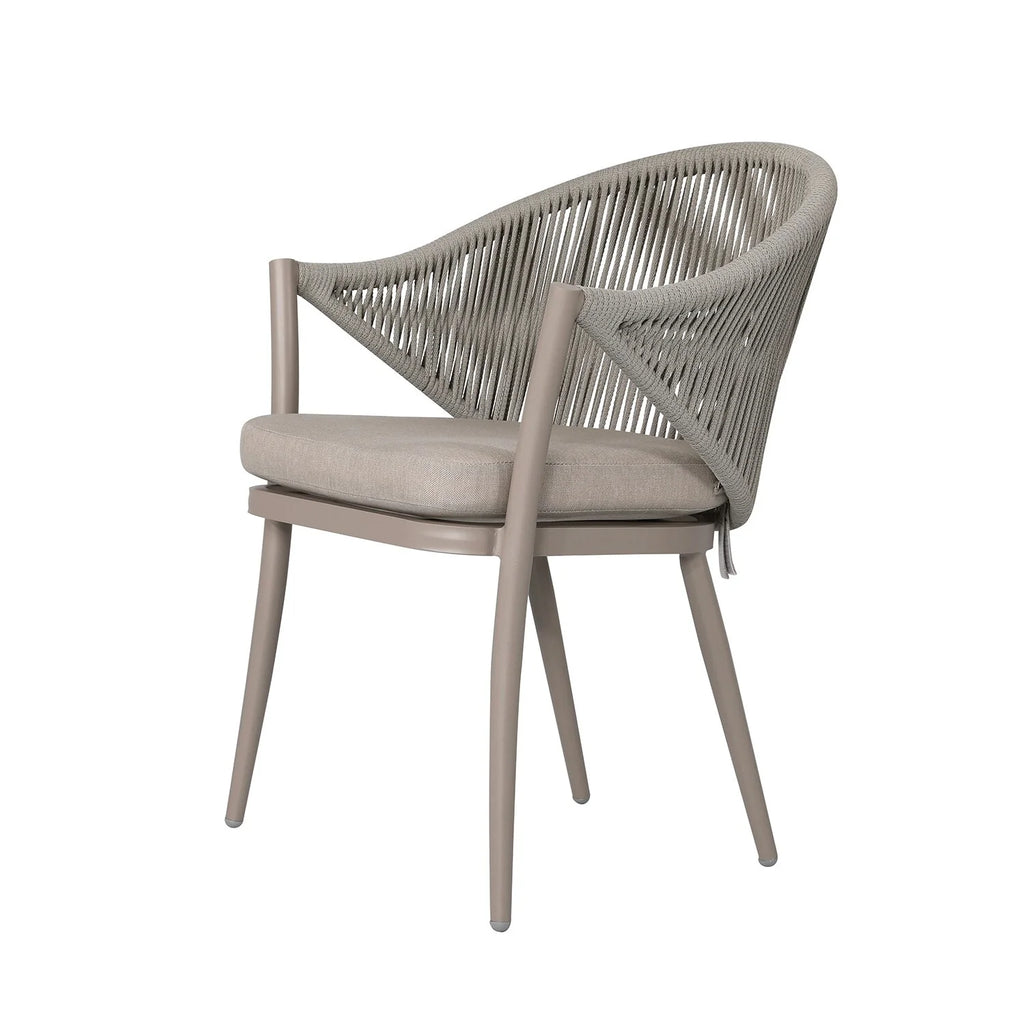 Virasat Outdoor Patio Seating Set 2 Chairs and 1 Table Set (Grey) Braided & Rope-VIRASAT FURNITURE & FURNISHING