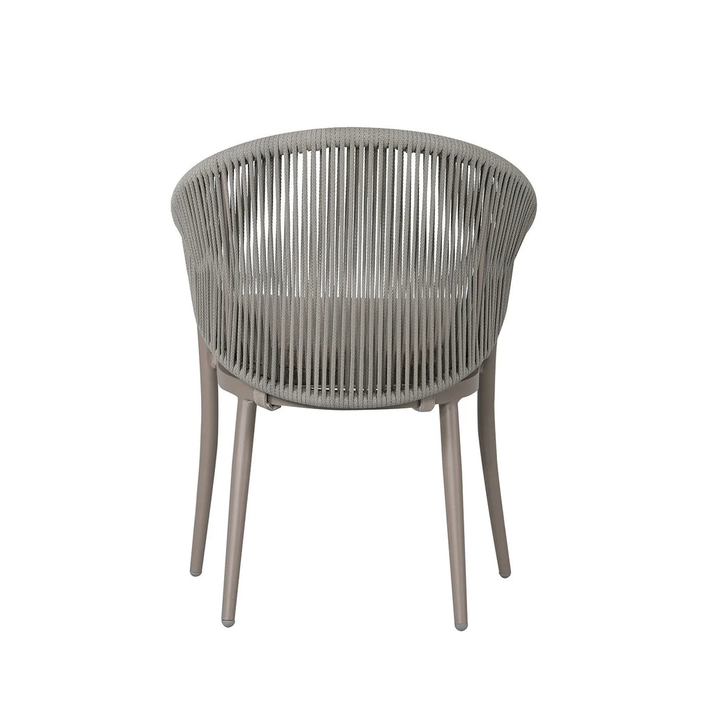 Virasat Outdoor Patio Seating Set 2 Chairs and 1 Table Set (Grey) Braided & Rope-VIRASAT FURNITURE & FURNISHING