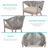 Virasat Outdoor Patio Seating Set 2 Chairs and 1 Table Set (Grey) Braided & Rope-VIRASAT FURNITURE & FURNISHING