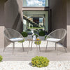 Virasat Outdoor Patio Seating Set 2 Chairs and 1 Table Set (Grey) Braided & Rope-VIRASAT FURNITURE & FURNISHING