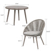 Virasat Outdoor Patio Seating Set 2 Chairs and 1 Table Set (Grey) Braided & Rope-VIRASAT FURNITURE & FURNISHING