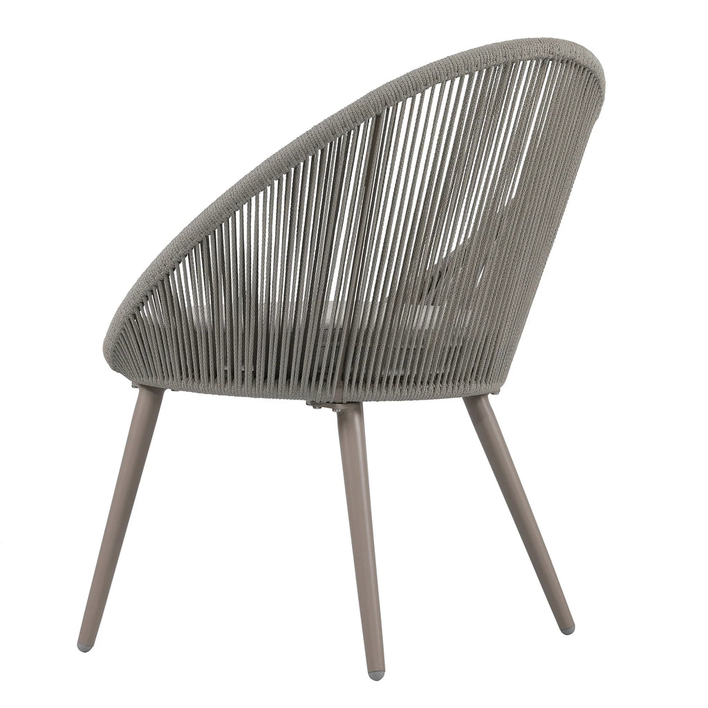 Virasat Outdoor Patio Seating Set 2 Chairs and 1 Table Set (Grey) Braided & Rope-VIRASAT FURNITURE & FURNISHING
