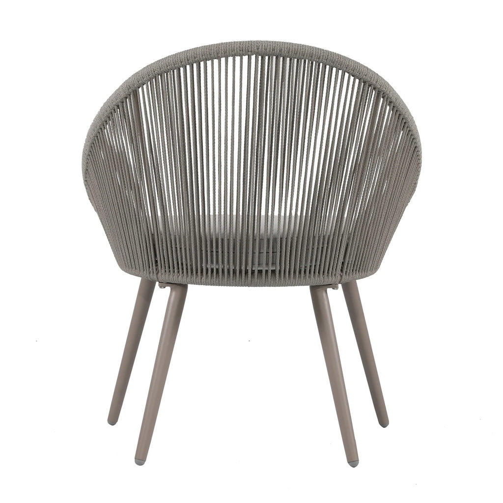 Virasat Outdoor Patio Seating Set 2 Chairs and 1 Table Set (Grey) Braided & Rope-VIRASAT FURNITURE & FURNISHING