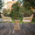 VIRASAT FURNITURE ALLURE OUTDOOR PATIO SEATING SET 2 CHAIRS AND 1 TABLE SET (HONEY)