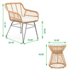 Virasat Outdoor Patio Seating Set 2 Chairs and 1 Table Set (Honey)-VIRASAT FURNITURE & FURNISHING