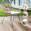 VIRASAT FURNITURE ALLURE OUTDOOR PATIO SEATING SET 2 CHAIRS AND 1 TABLE SET (HONEY)
