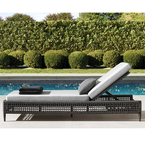Virasat Outdoor Swimming Poolside Lounger (Grey) Braided & Rope-VIRASAT FURNITURE & FURNISHING