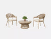 Virasat Outdoor Patio Seating Set 2 Chairs and 1 Table Set (Beige)-VIRASAT FURNITURE & FURNISHING
