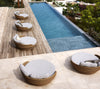 Virasat Outdoor Poolside Sunbed With Cushion Daybed (Honey Brown)-VIRASAT FURNITURE & FURNISHING